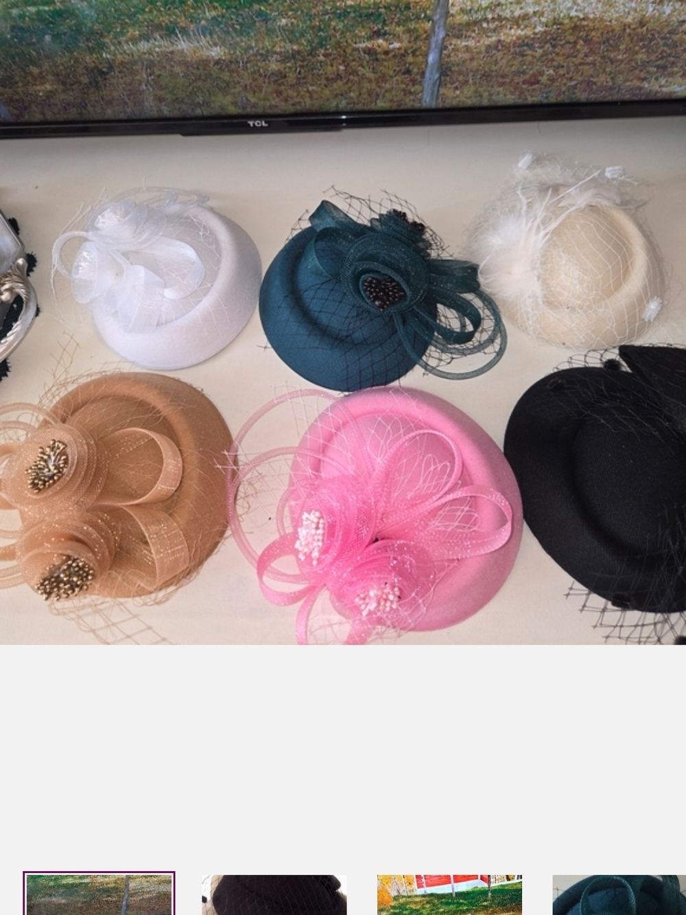 LOT OF 6 Vintage Pillbox Fascinator Hats w/ Veil - VALID TILL JUNE 10.2026